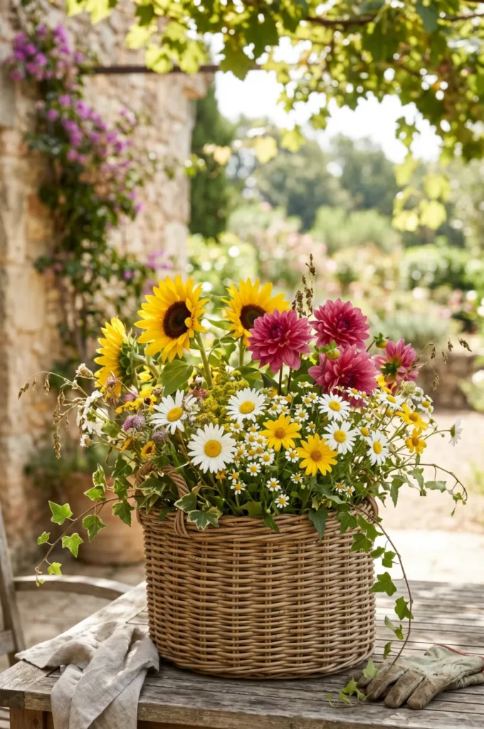 Rattan Basket Floral Displays