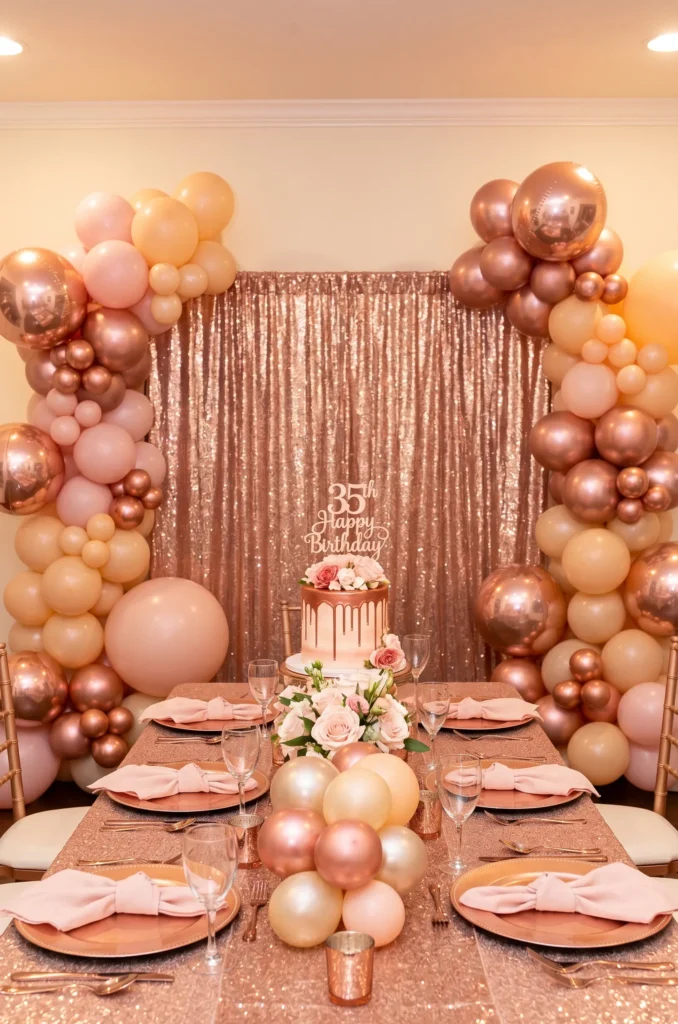 Rose Gold Sparkle Celebration