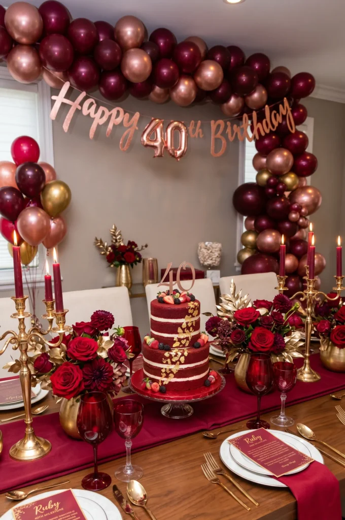 Ruby Red Theme Party (40th Milestone Color)
