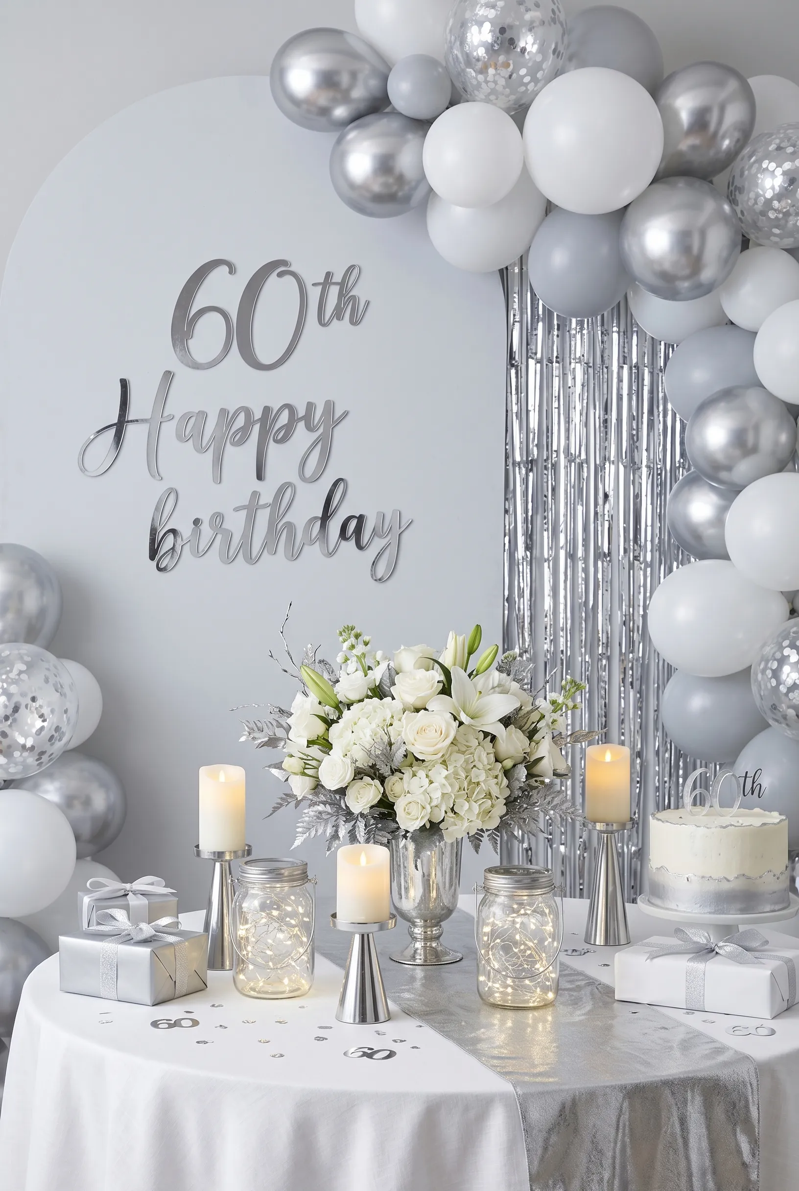 Silver Elegance Theme Party