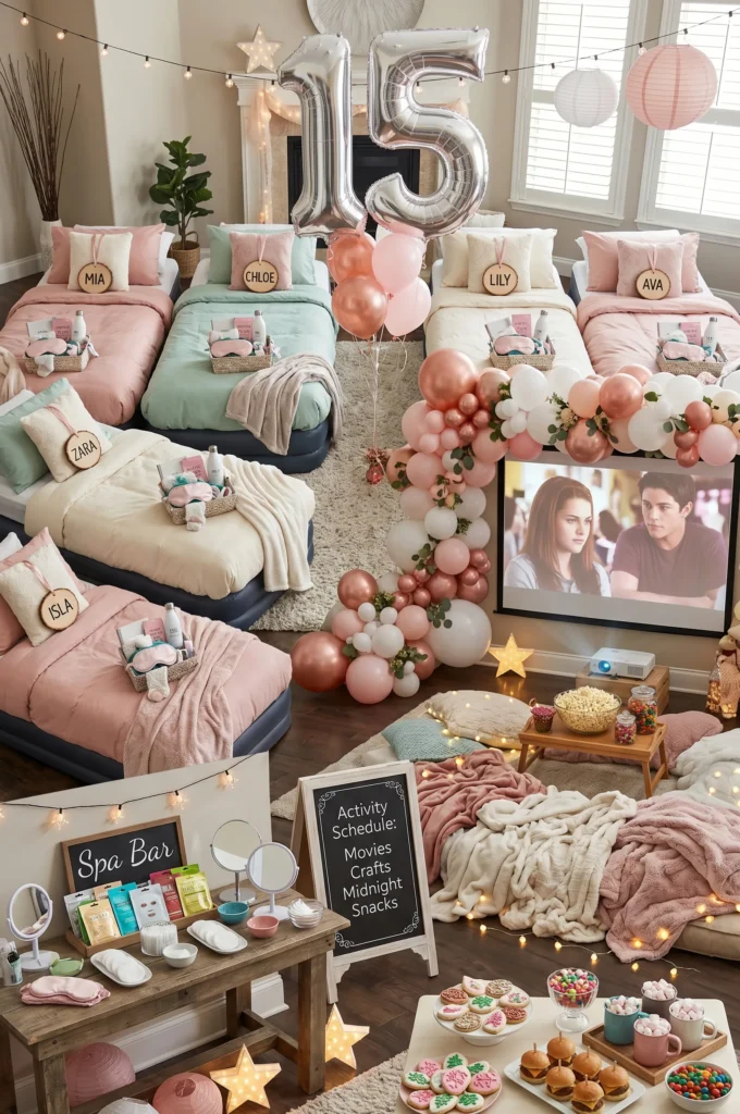 Sleepover Party with Themed Activities