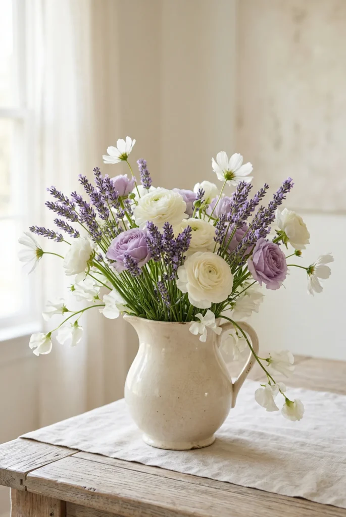 Soft Lavender + White Floral Blend