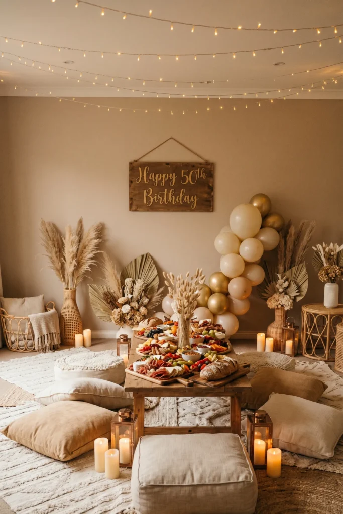 Soft Neutral Boho Lounge Party