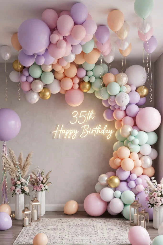 Soft Pastel Balloon Cloud Party