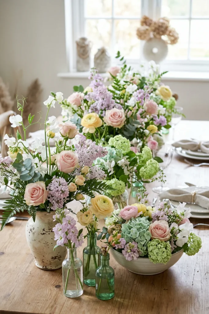 Soft Pastel Mixed Stem Display