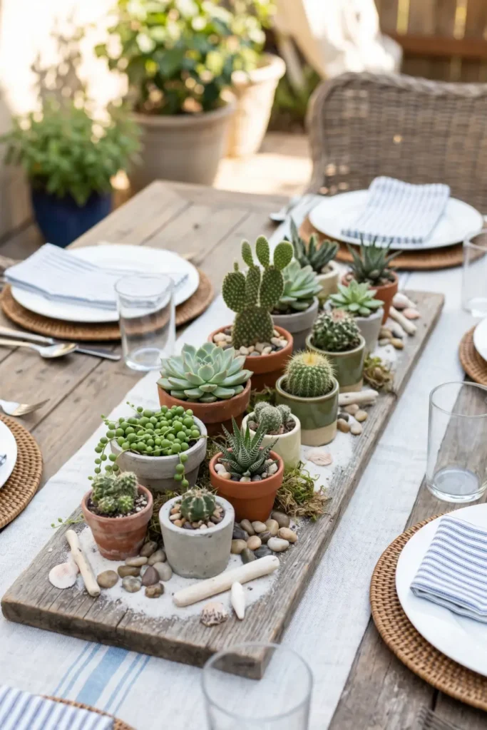 Succulent and Cactus Mini Garden Displays