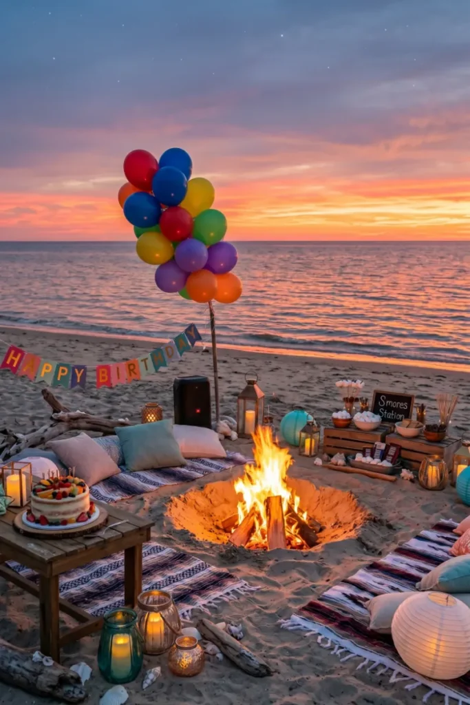 Sunset Beach Bonfire Party