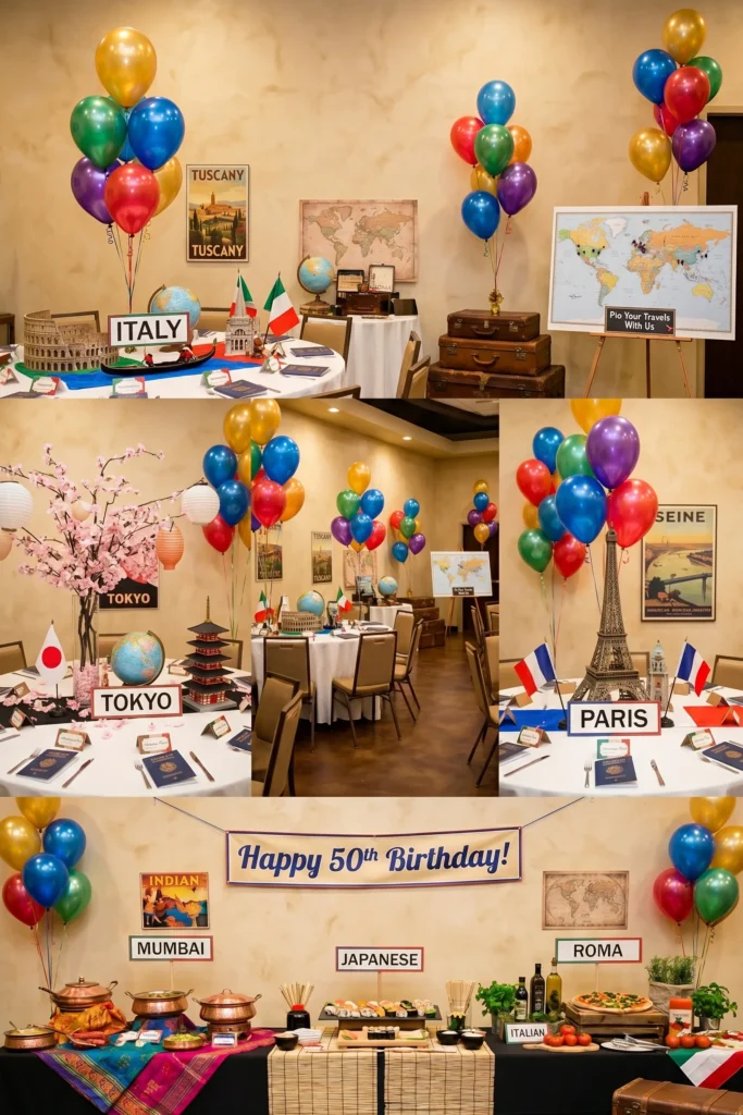 Travel Themed "Around the World" Party