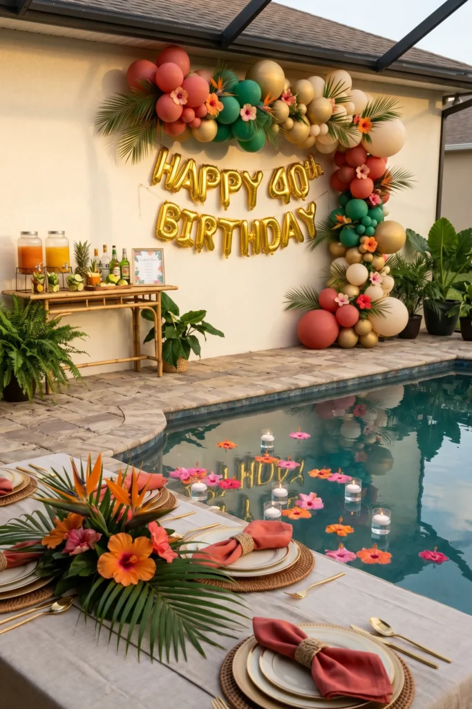 Tropical Luxe Poolside Party