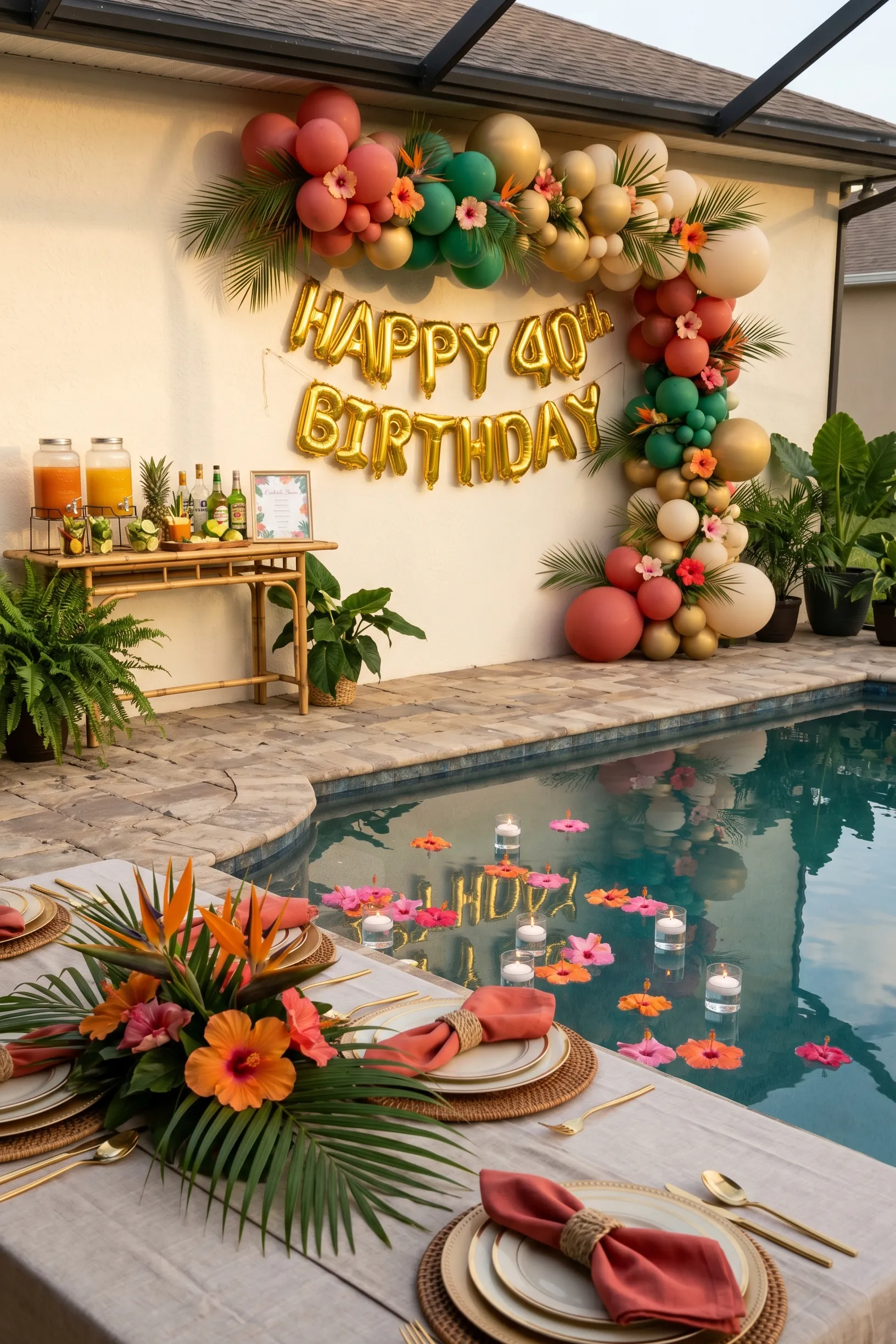 Tropical Luxe Poolside Party