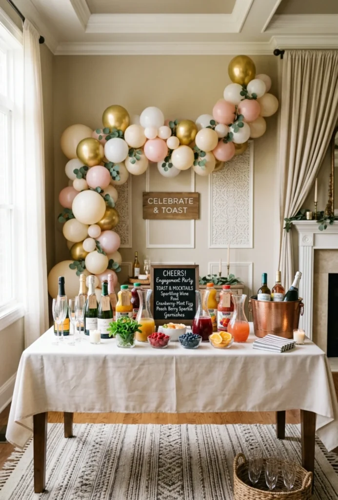 Affordable Champagne Toast with Mocktails Bar