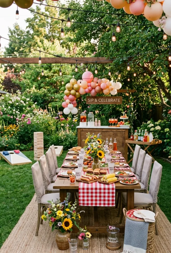BBQ Garden Party with Themed Decor