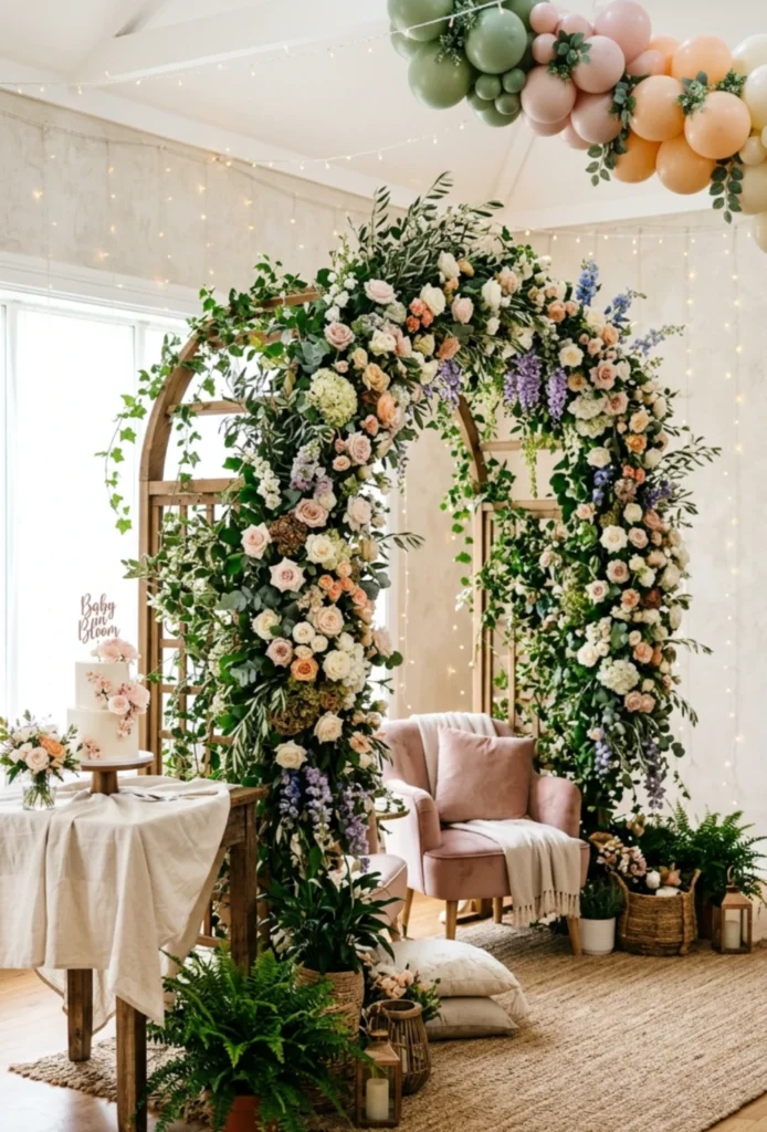 Baby in Bloom" Garden Arch Setup