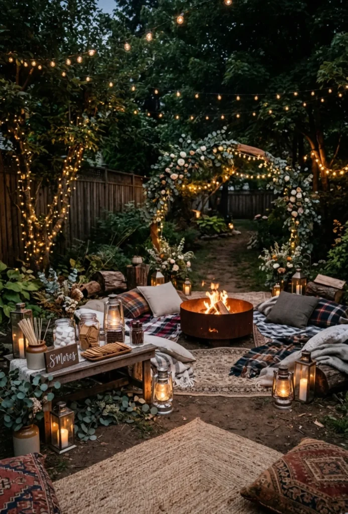 Backyard Bonfire Engagement Night