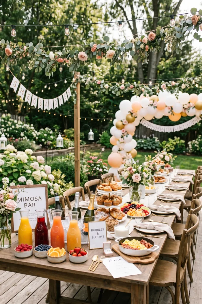 Backyard Brunch with Mimosa Bar