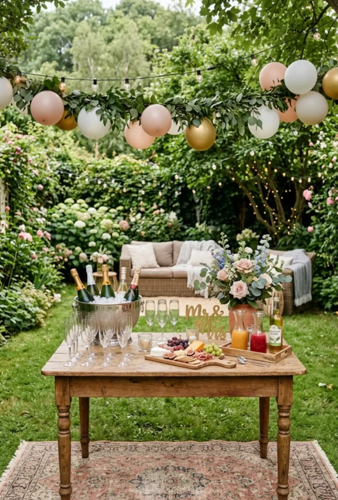 Backyard Champagne Toast Celebration