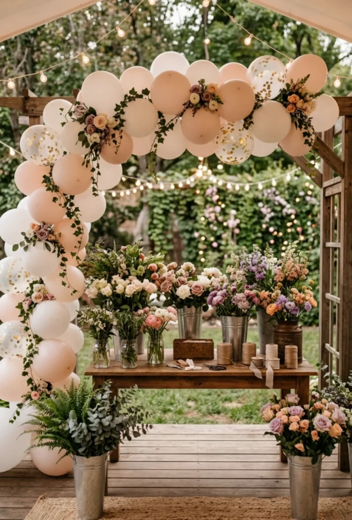 Backyard DIY Flower Bar Experience