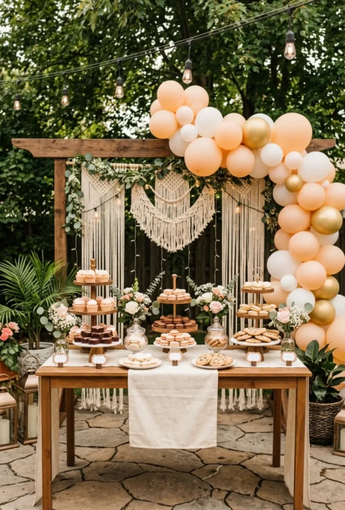 Backyard Dessert Table Focus Party