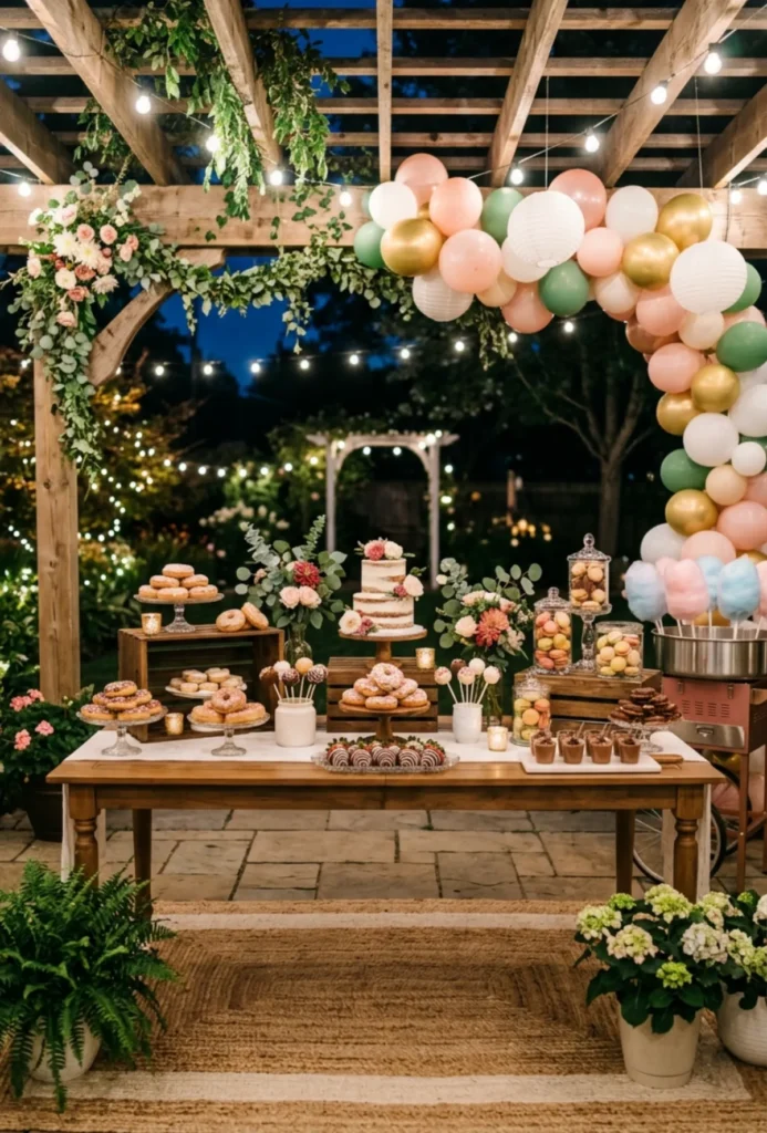 Backyard Dessert and Sweet Treat Station Party