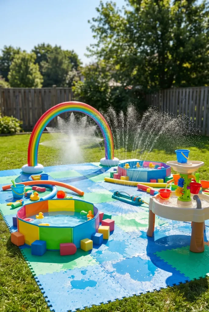 Backyard Splash Pad Party