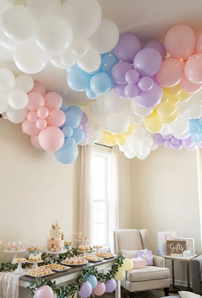 Balloon Cloud Clusters on Ceiling
