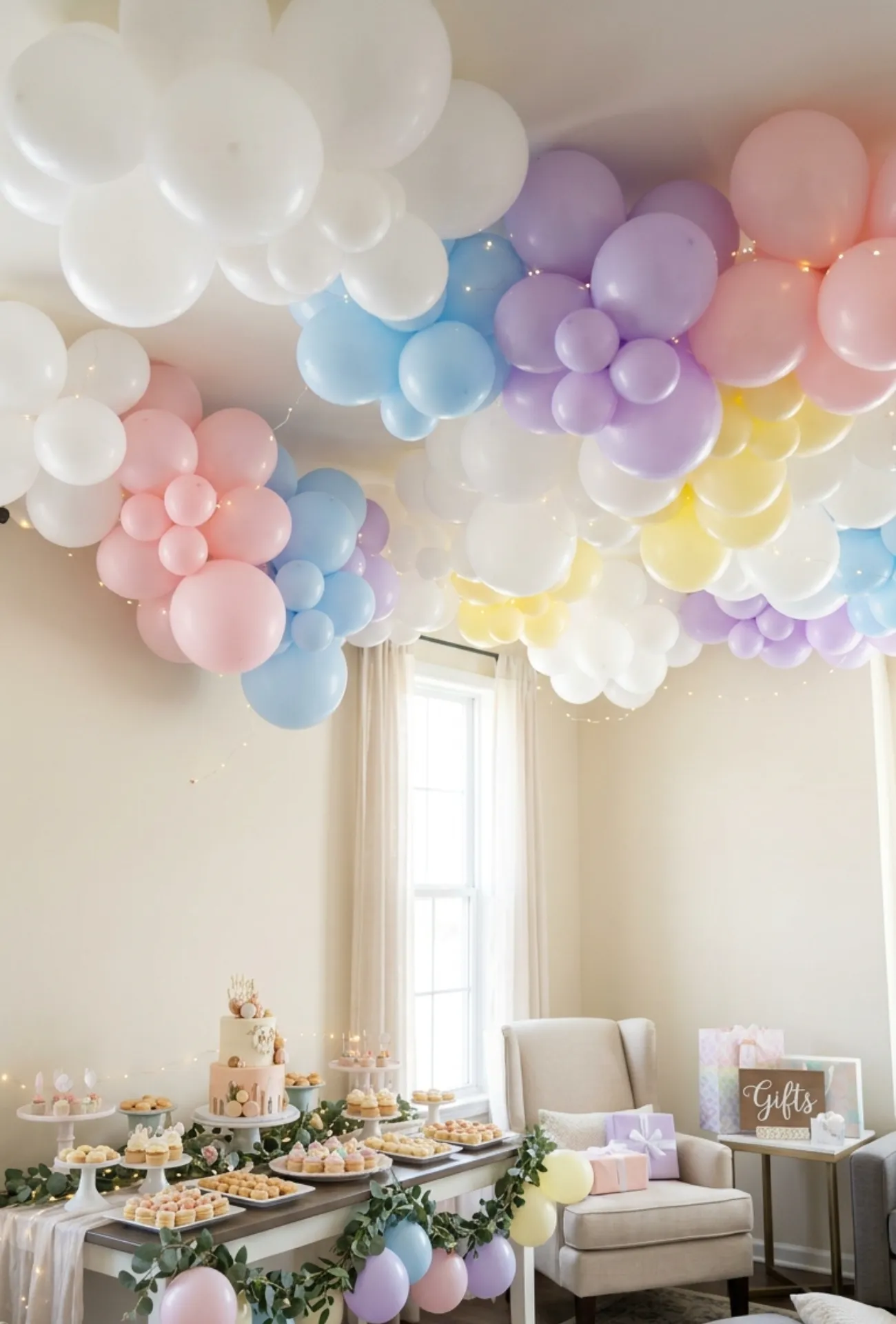 Balloon Cloud Clusters on Ceiling