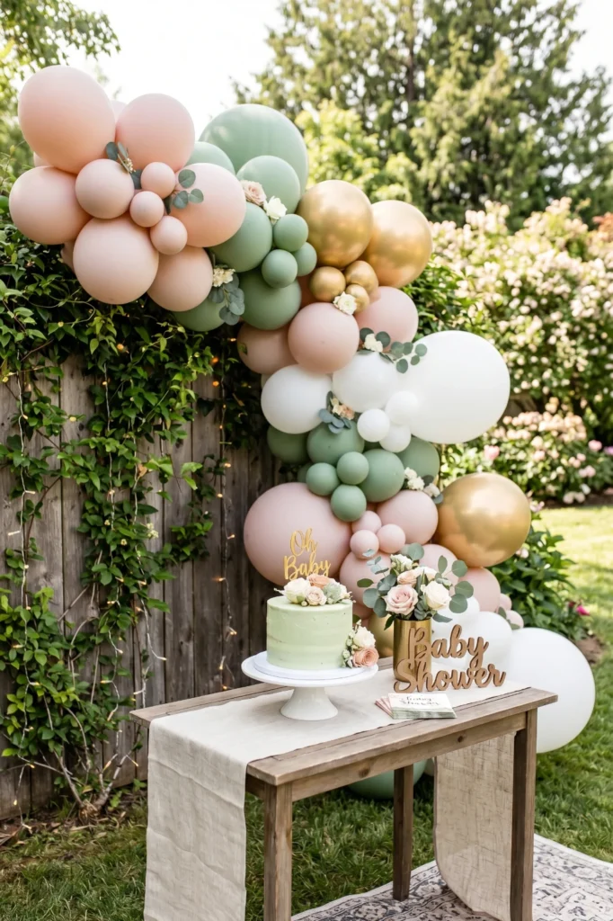Balloon Garland Garden Backdrop