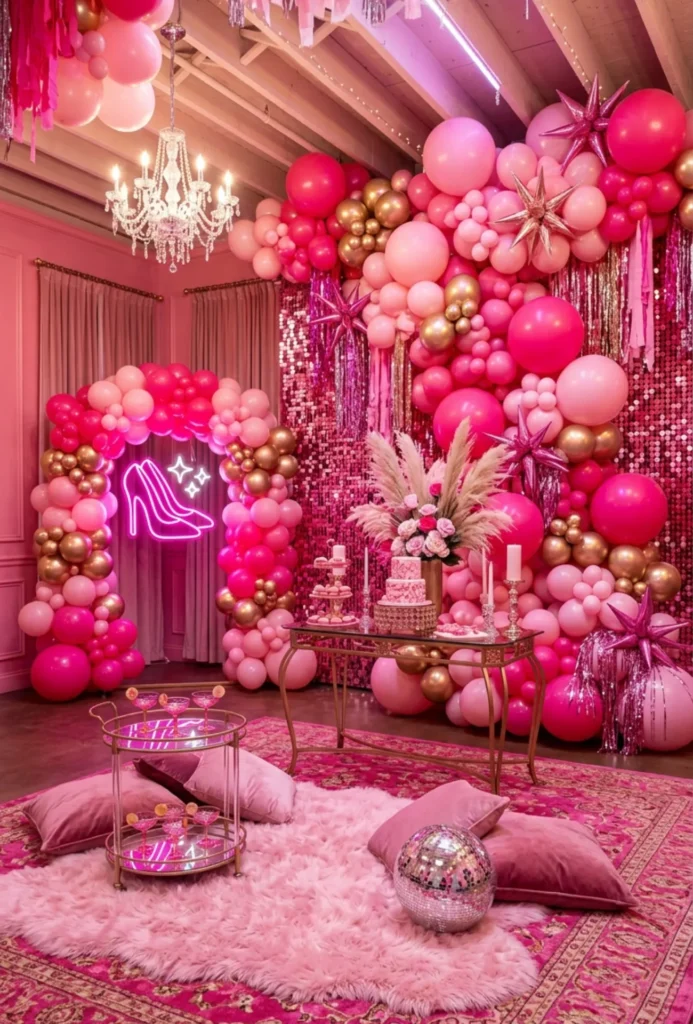 Barbiecore Pink Glam Night