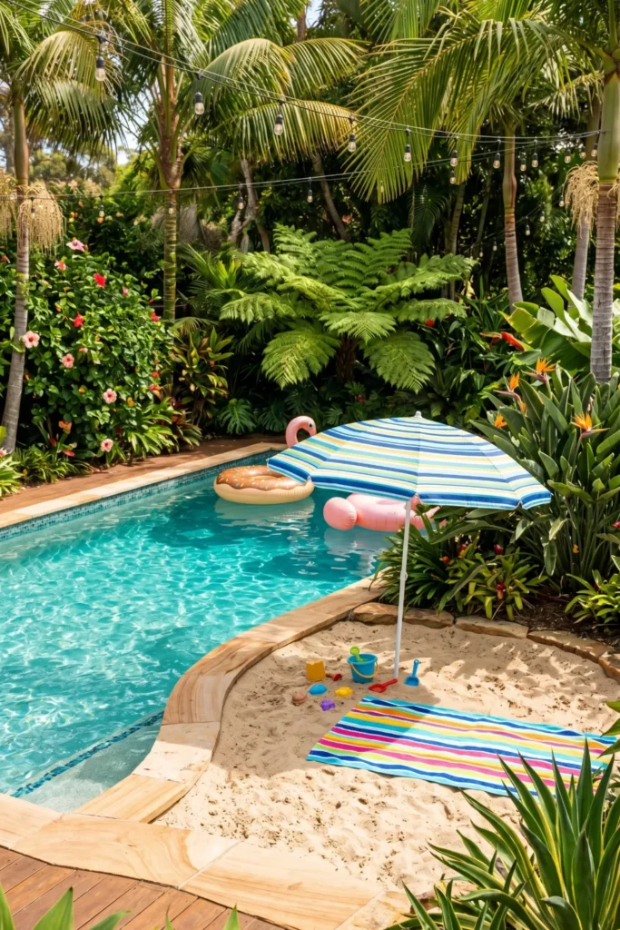 Beachy Sand Corner and Pool Combo Setup