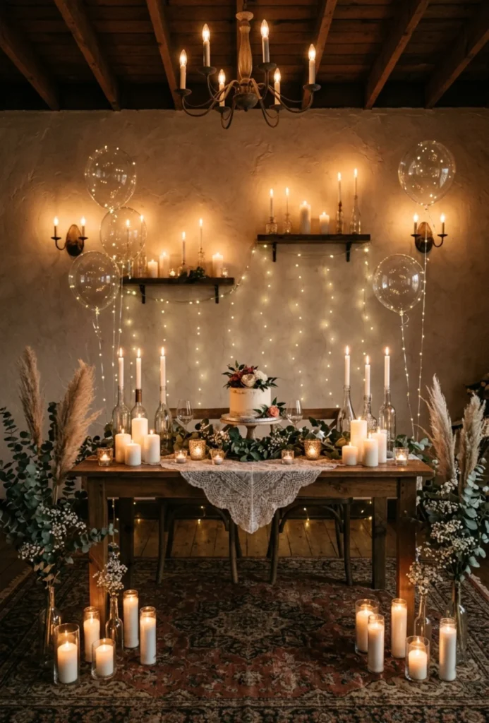 Candlelight Only Romantic Engagement Party