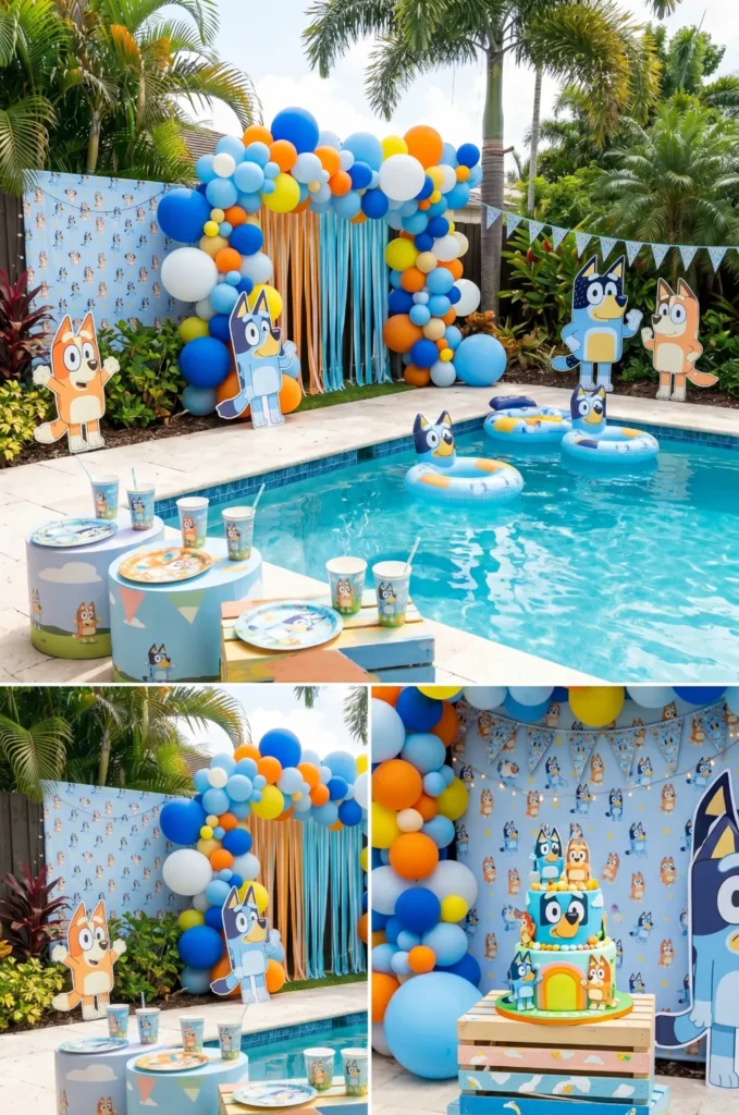 Cartoon Character Theme Pool Party