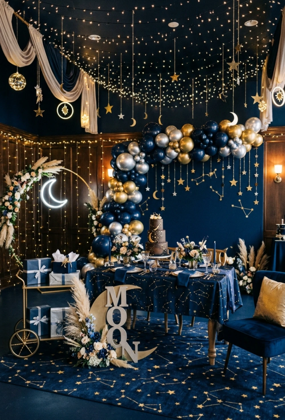 Celestial Stars & Moon Night Theme