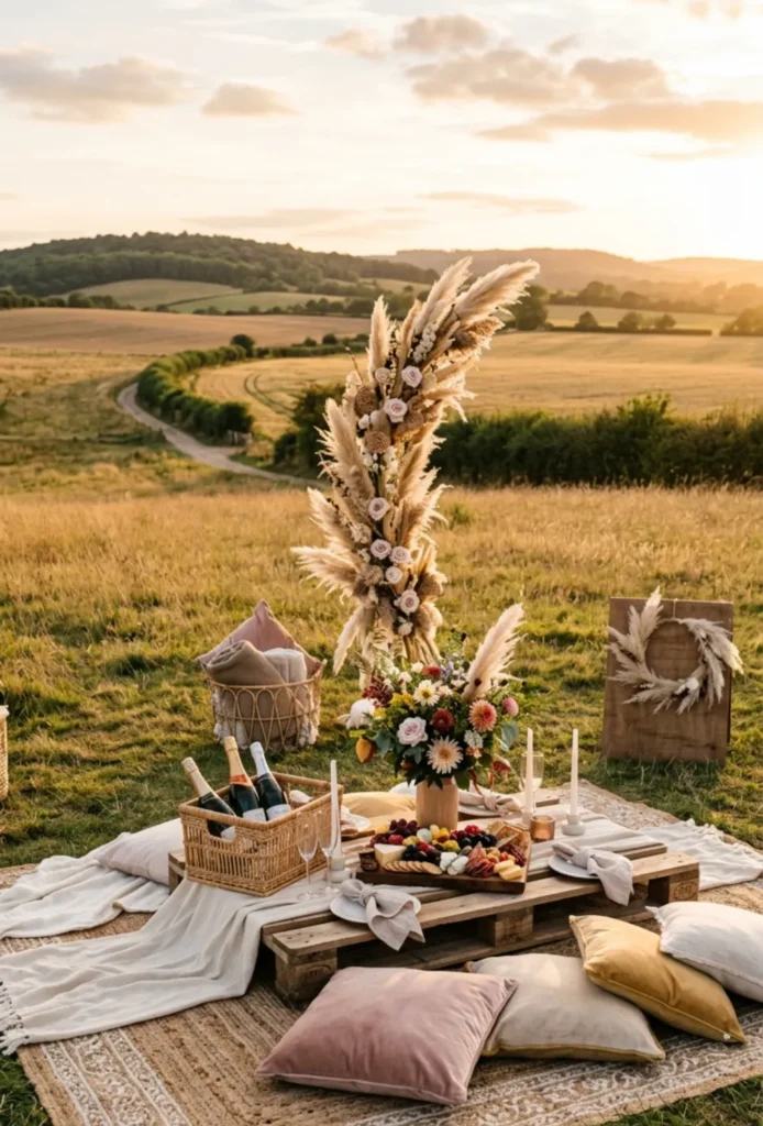 Champagne Picnic in the Countryside