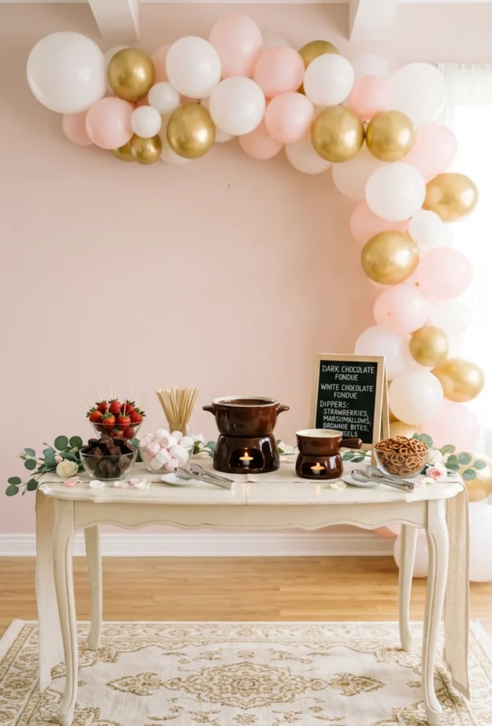 Chocolate Fondue Dessert Corner