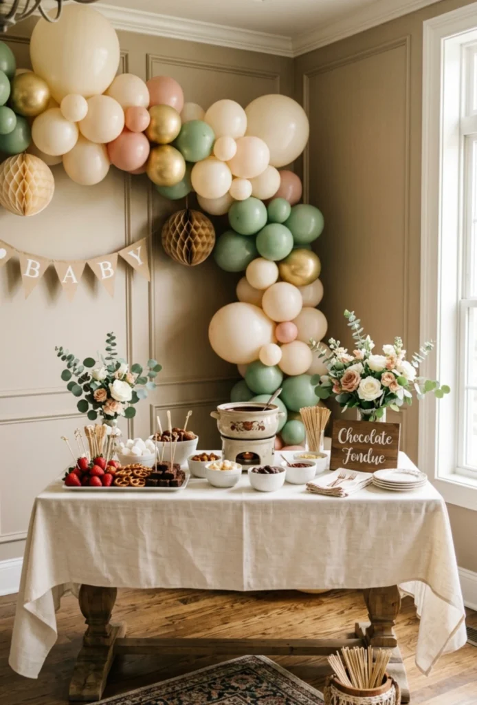Chocolate Fondue Dipping Table