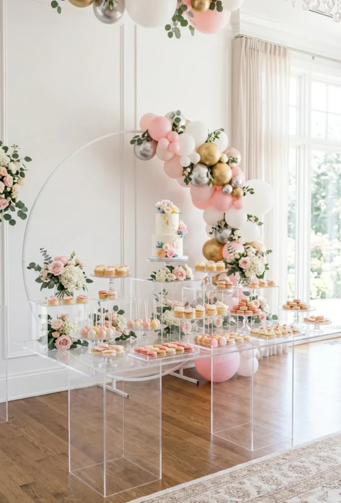 Clear Acrylic Modern Dessert Riser Setup