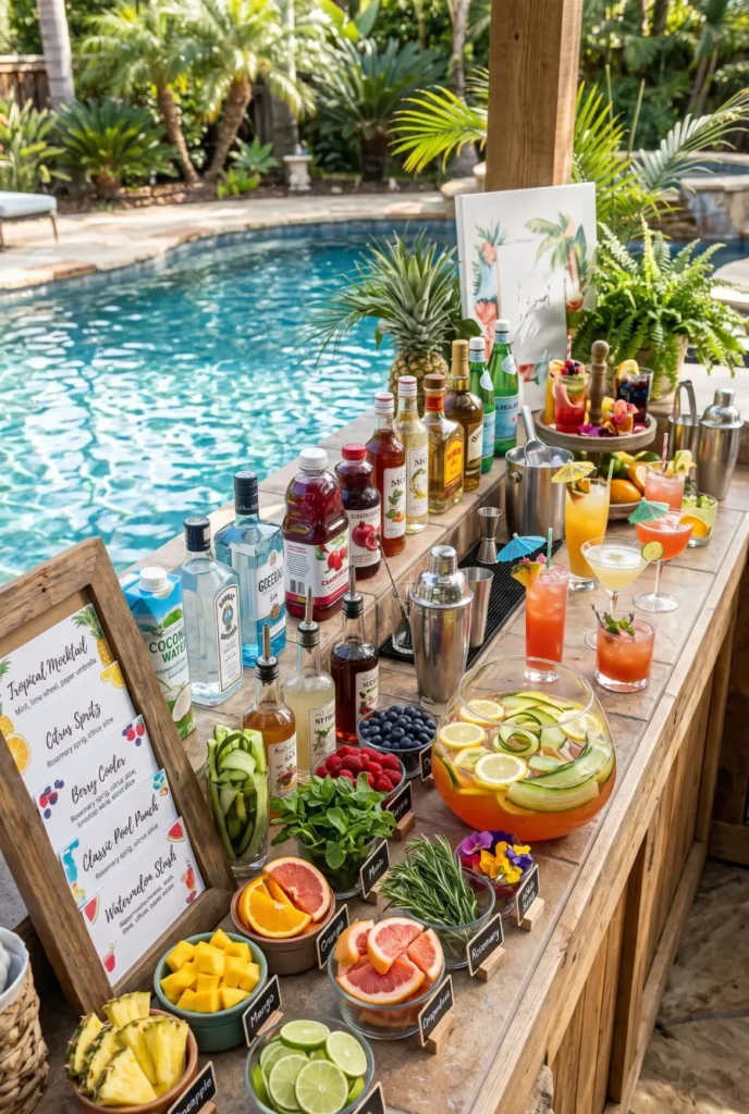  Cocktail and Mocktail Pool Bar Party