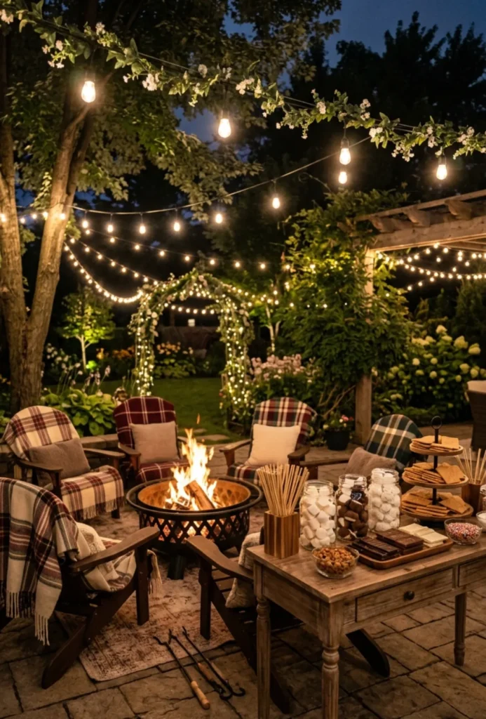 Cozy Fire Pit and S'mores Night Party