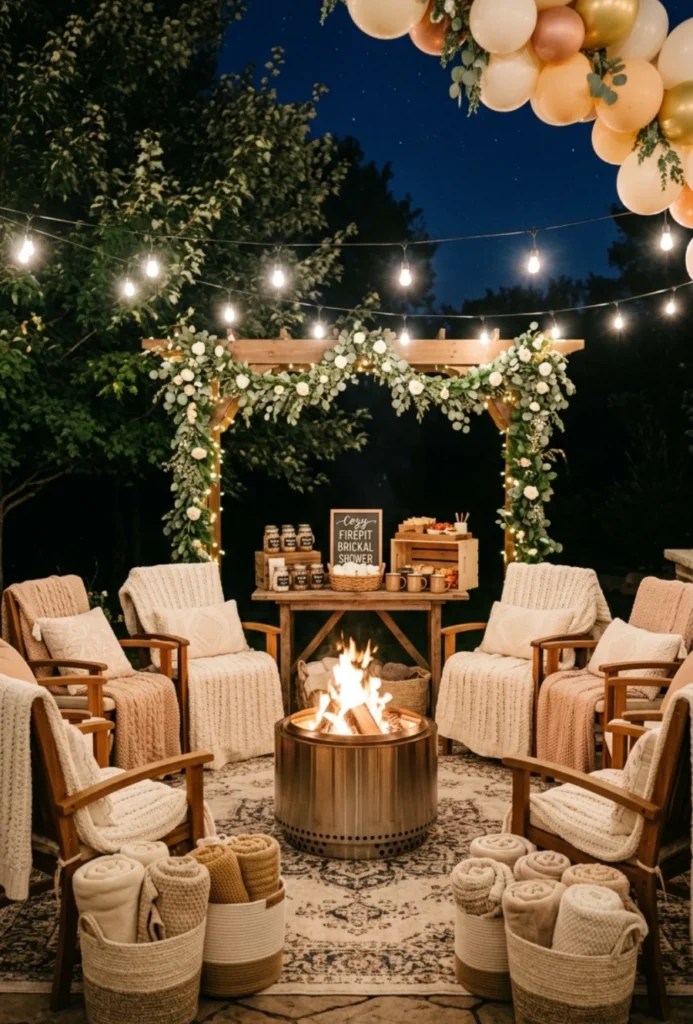 Cozy Firepit Evening Bridal Shower Party
