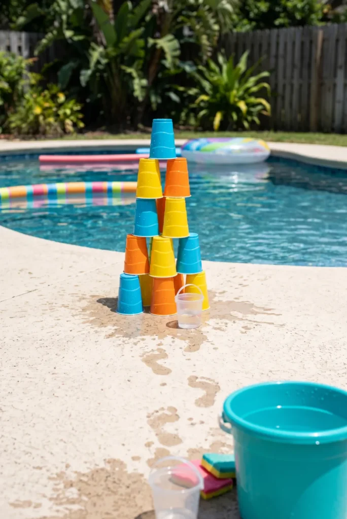 Cup Stack Water Challenge Game
