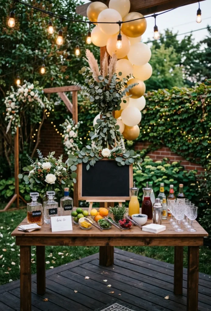 DIY Backyard Cocktail Bar Setup