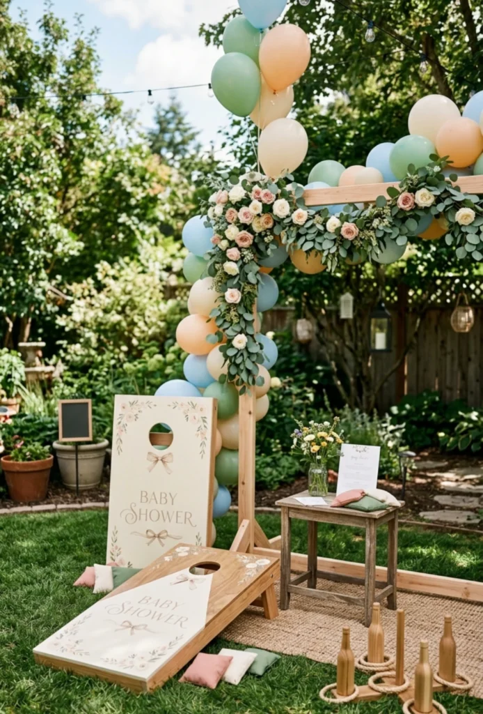 DIY Backyard Game Station (Cornhole, Ring Toss)