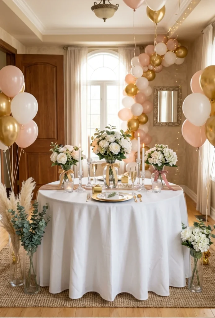 Dollar Store Elegant Table Decor Setup