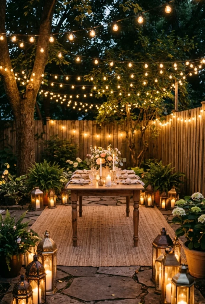 Fairy Light Evening Backyard Party