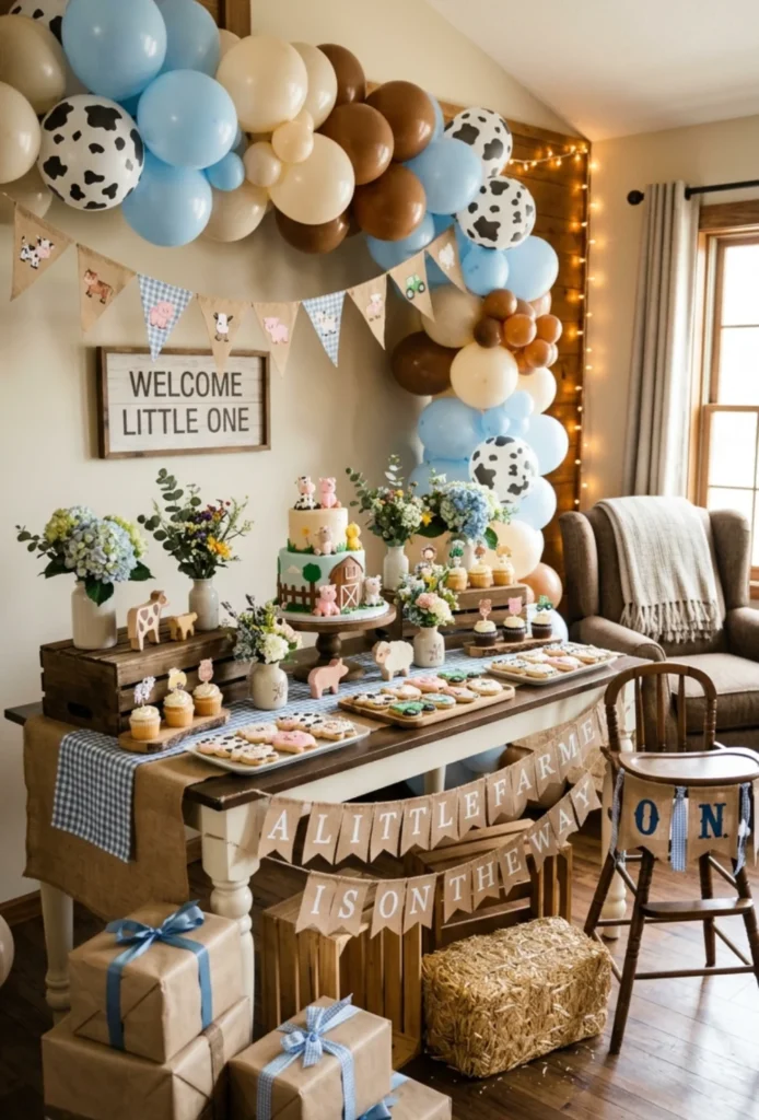 Farm Animal Baby Shower Theme