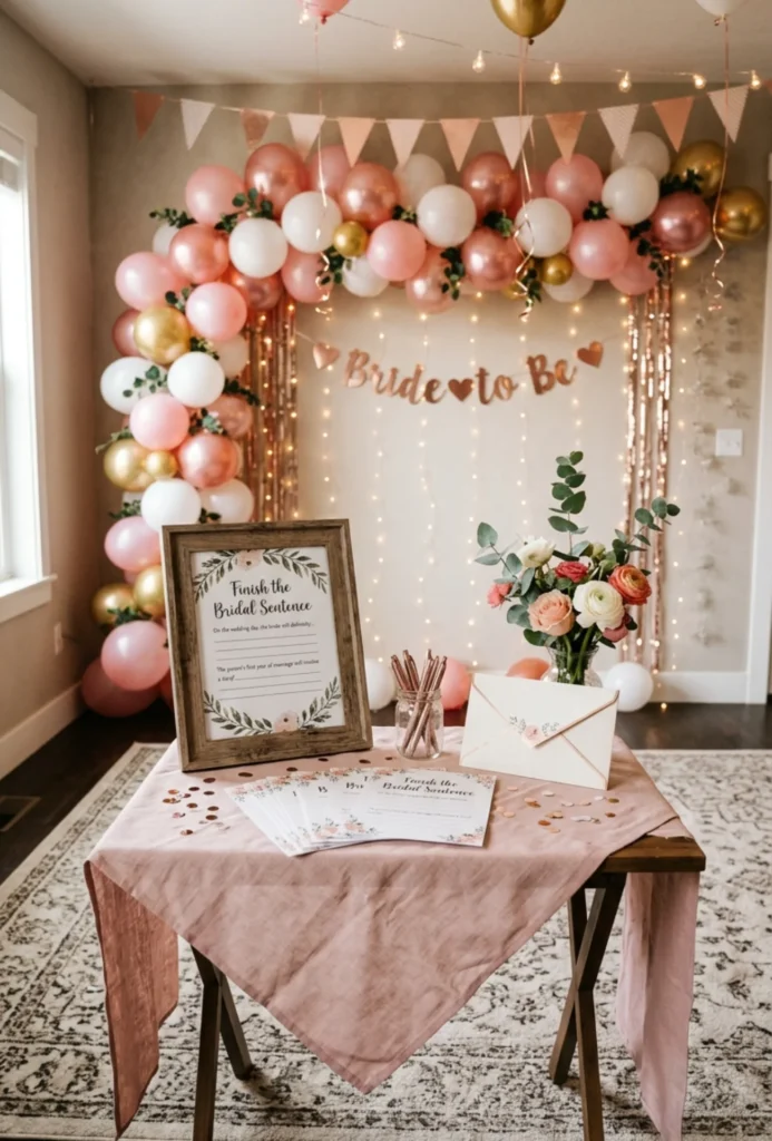 "Finish the Bridal Sentence" Game