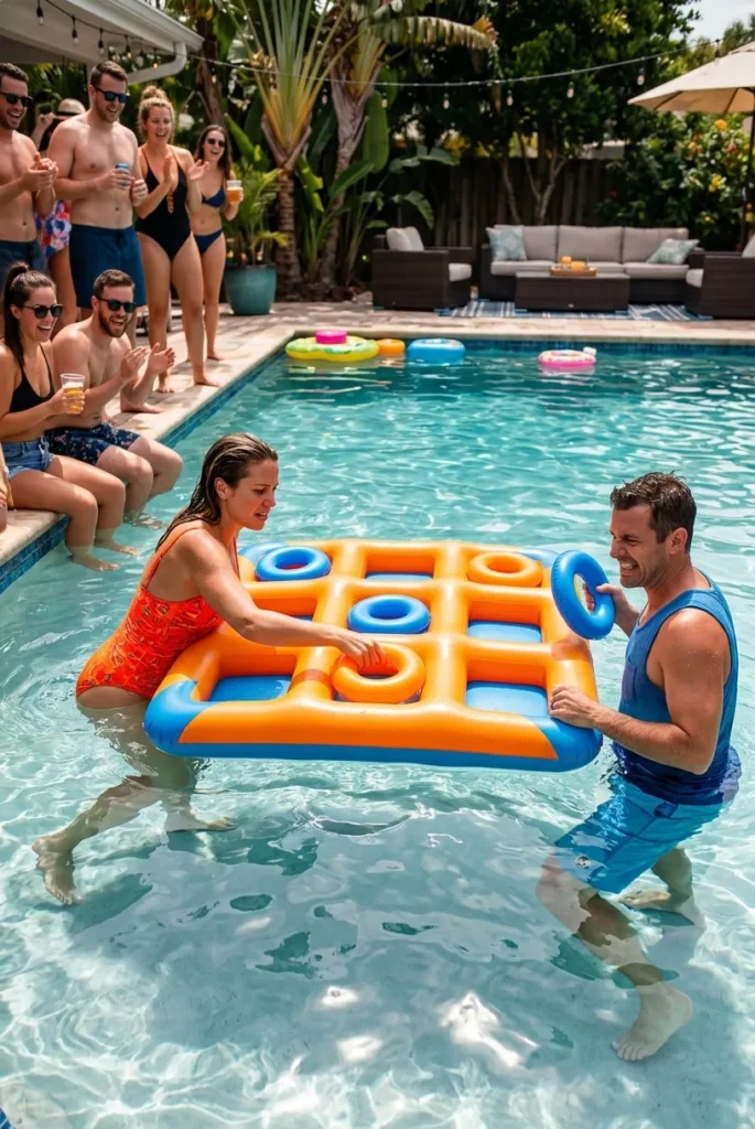 Floating Tic-Tac-Toe Battle