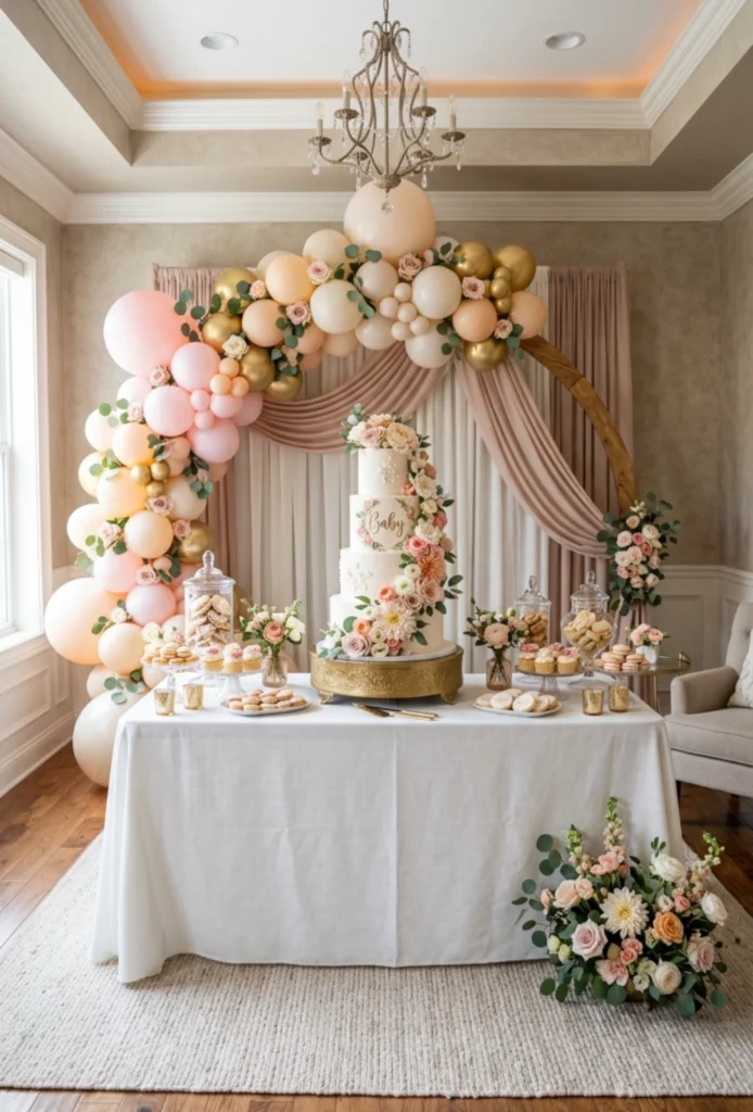 Floral Tiered Cake Centerpiece