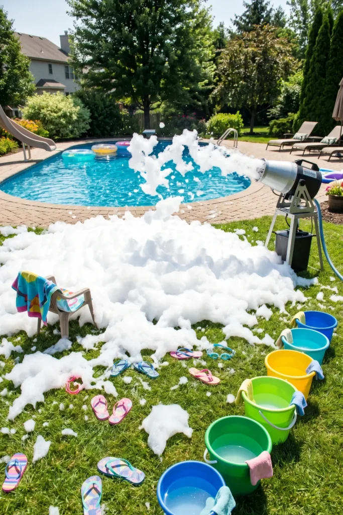 Foam Bubble Pool Party Fun