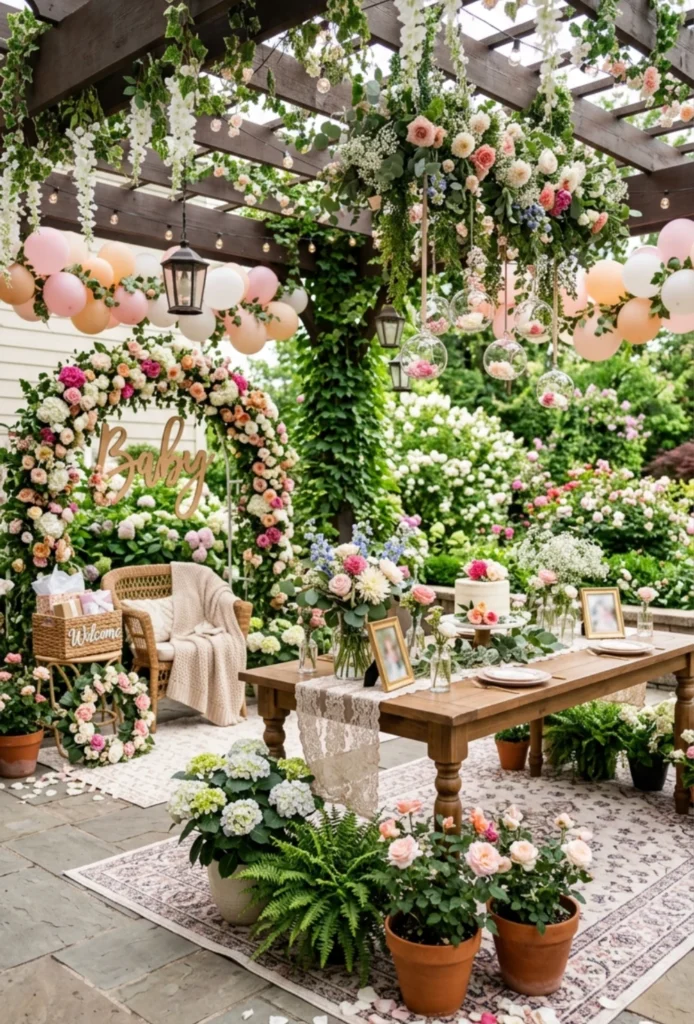 Garden Floral Backyard Baby Shower